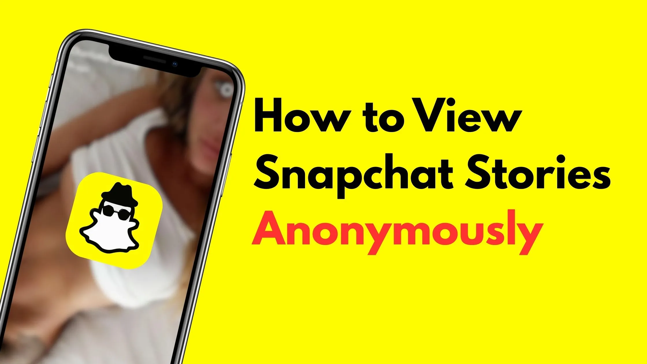 Conceptual image of a ghost icon over a phone screen, symbolizing anonymous Snapchat story viewing.